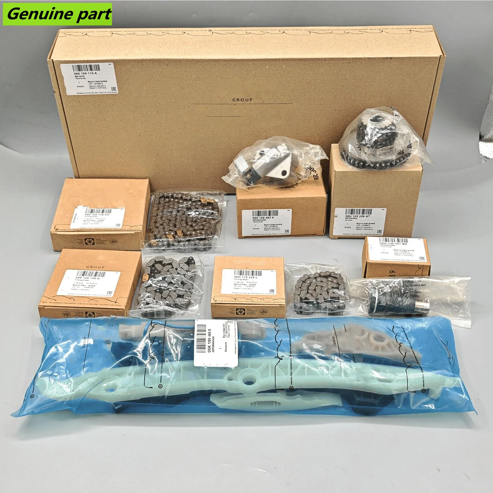 Made In Germany Genuine Upgraded Timing Chain Tensioner Kit (13 pcs) For Audi A4 Q3 Q5 Q7 TT VW GTI Tiguan Jetta EA888 1.8T 2.0T