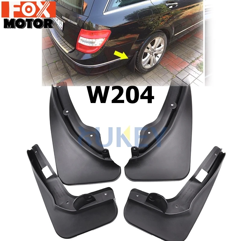 For Mercedes Benz C Class C-Class W204 S204 Estate Wagon 2008 2009 2010 Car Mud Flaps Mud Flap Splash Guards Front Rear Fender