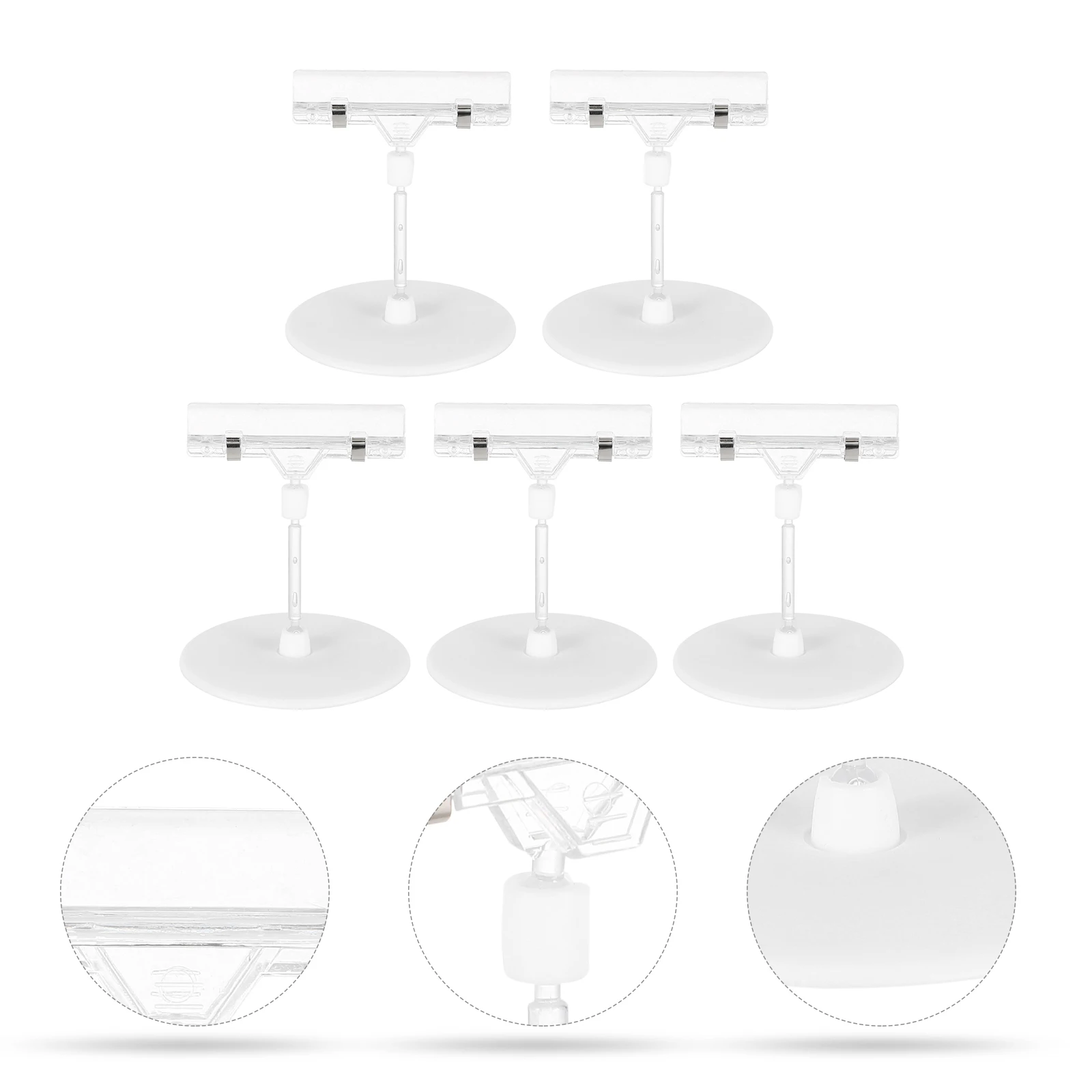 5pcs Poster Clips Advertising Display Clamp Price Tag Holder Supermarket Food Sign Plastic Rack Stand Lightweight Label