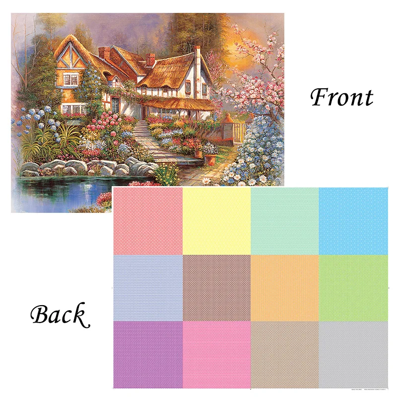 Adult Puzzle 4000 Pieces Landscape Oil Painting Pastoral Art Decorative Painting Decompression and Decompression High Difficulty Healing Game Board Game Toy Holiday Gift