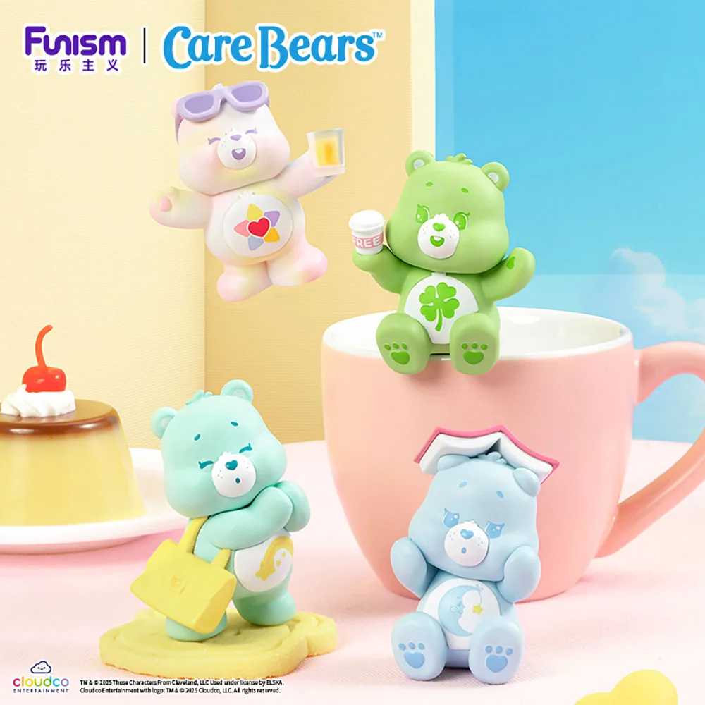 الأصلي FUNISM CareBears مايكرو ضوء سلسلة اليومية صندوق أعمى صغير الكرتون موضة الاتجاه لعبة مجسمة الحلي الزخرفية الاطفال هدية