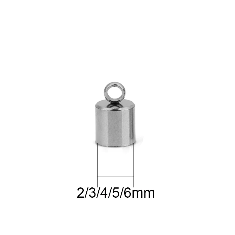 20pcs PVD Never Fade Stainless Steel Clasps Hooks For 2 3 4 5 6 mm Cord Necklace End Connectors Bracelet Findings Jewelry Making