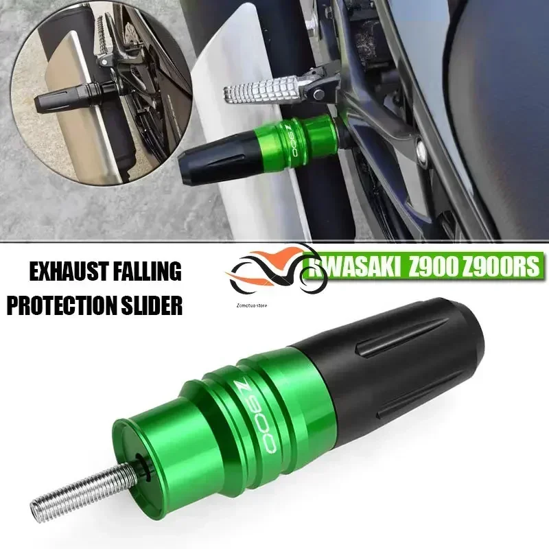 

For KAWASAKI Z900 Z900RS Z 900 900RS 2017 2018 2019 2020 2021 2022 CNC Crash Pads Exhaust Sliders Crash Protector