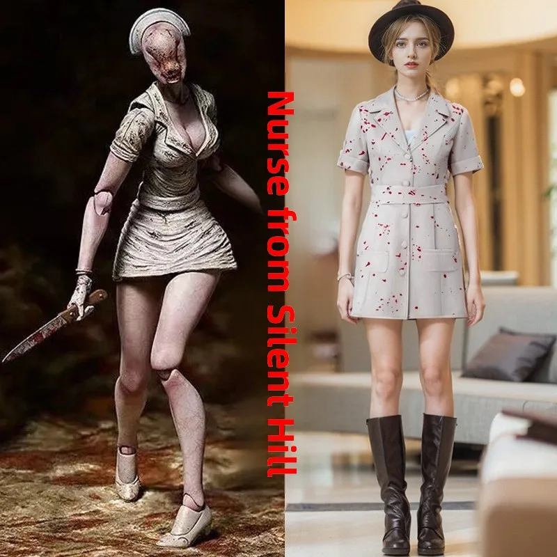 

Новый женский костюм на Хэллоуин Silent Hill, версия Ree, террор, зомби, ролевой костюм для косплея, медсестра Sle