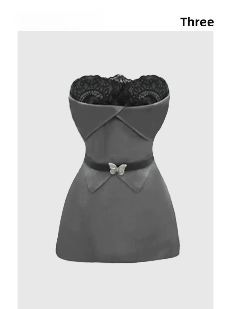 

HEZA кружевная юбка-труба Dr, женская летняя облегающая юбка высокого класса Feeling Fam Pure Desire, пряная корейская юбка для девочек