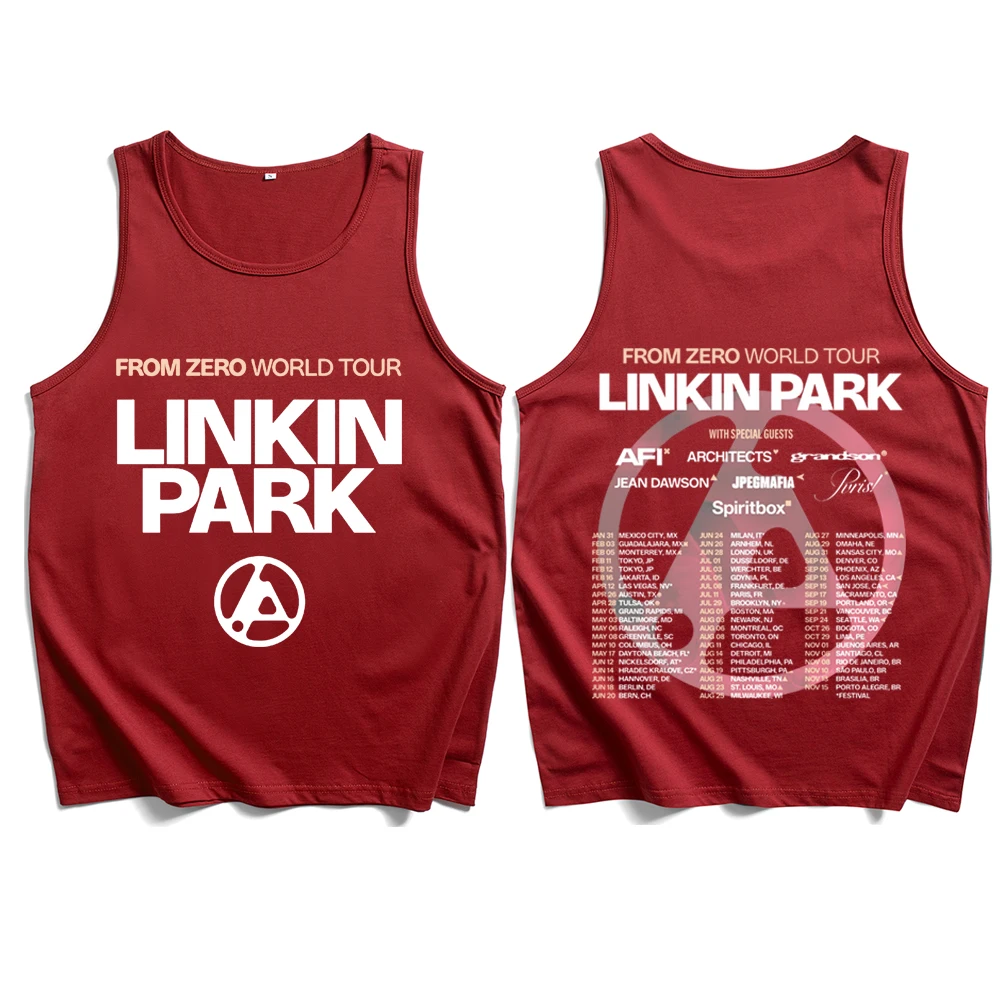 لينكين من صفر جولة حول العالم 2025 تانك القمم سترة أبناء الشاطئ قميص عادية بلا أكمام المشجعين هدية تي شيرت #3