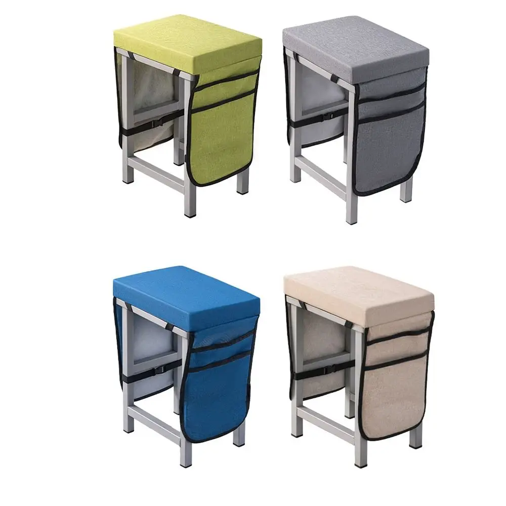 High Elastic Sponge Chair Pad Storage Pocket Space Saving Sponge Padded Pad Comfortable Thicken Classroom Stool Cushion Student