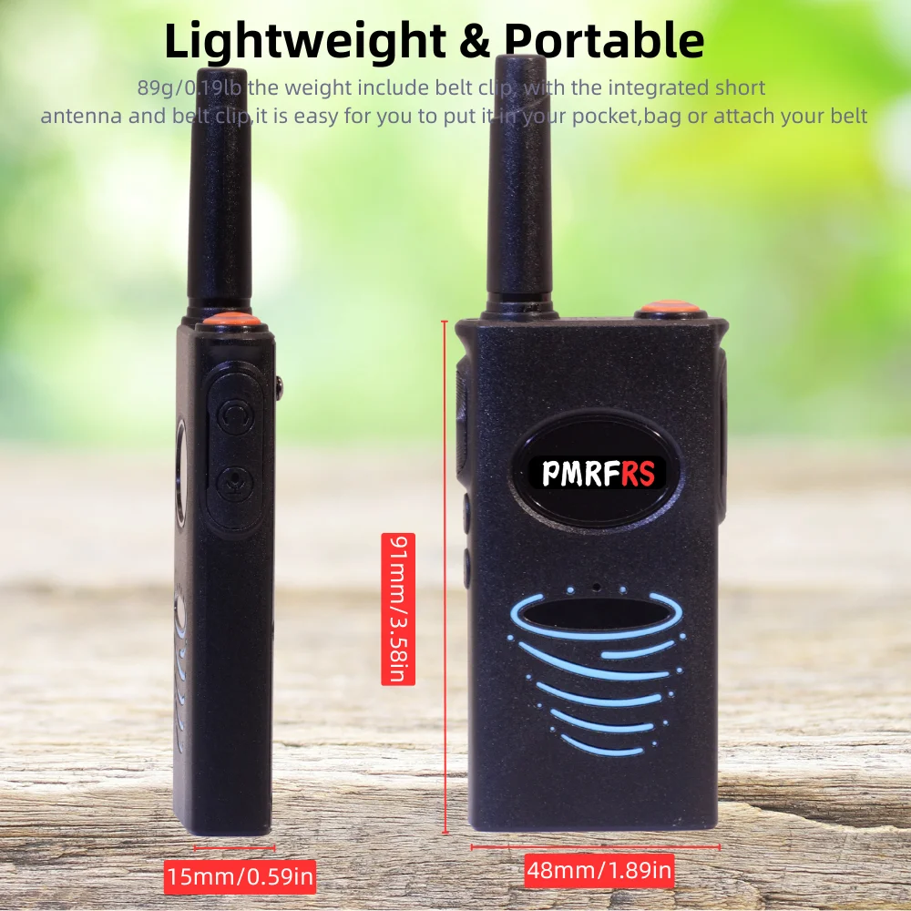 FRS Walkie Talkie Mini rozmiar PMR446 2-kierunkowa stacja radiowa 2 szt. Przenośne radia Lekkie urządzenie bezprzewodowe Transceiver Licencja za darmo