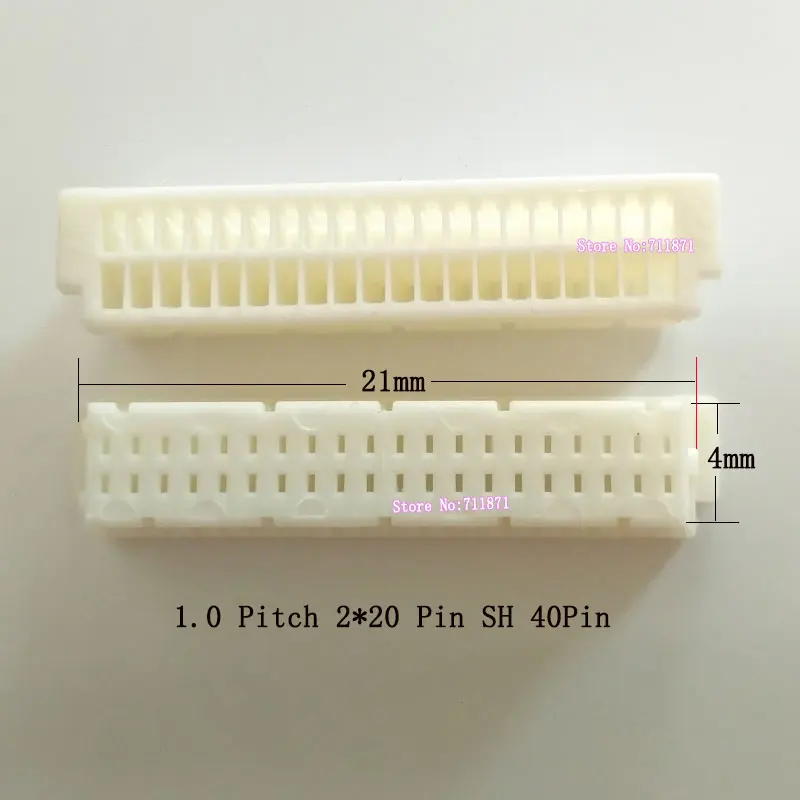 1.25 Pitch 40Pin 40P DF13 Adapter Connector 40Pin DF13-40DS-1.25C Scherm Kabel Adapter 1.0 Toonhoogte 2*20 40 Pin SH Connector jack