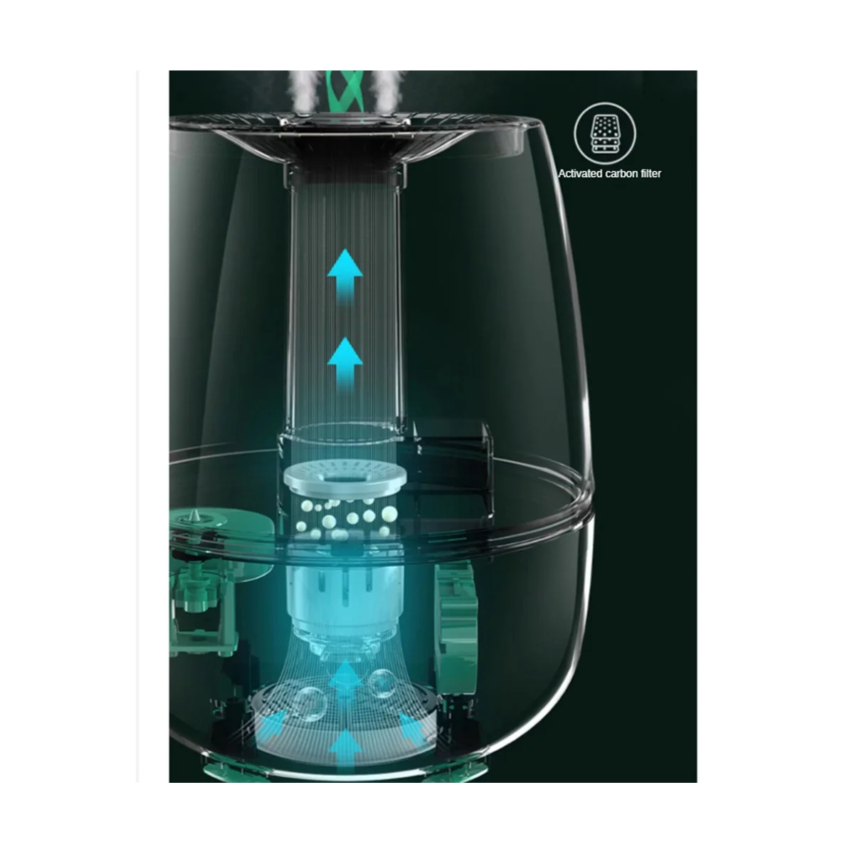 6.8L Double Spray -Capacity Humidifier 280ML Home Mini Desktop Air Humidifier for Bedroom Home Office EU Plug