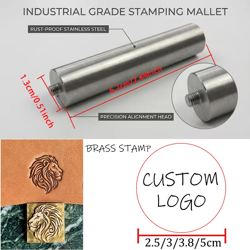 Custom Personalized Leather Stamp, DIY M8 Screw Hole Leather Making Tool / Saddle Making Tool / Leather Luggage and Accessories