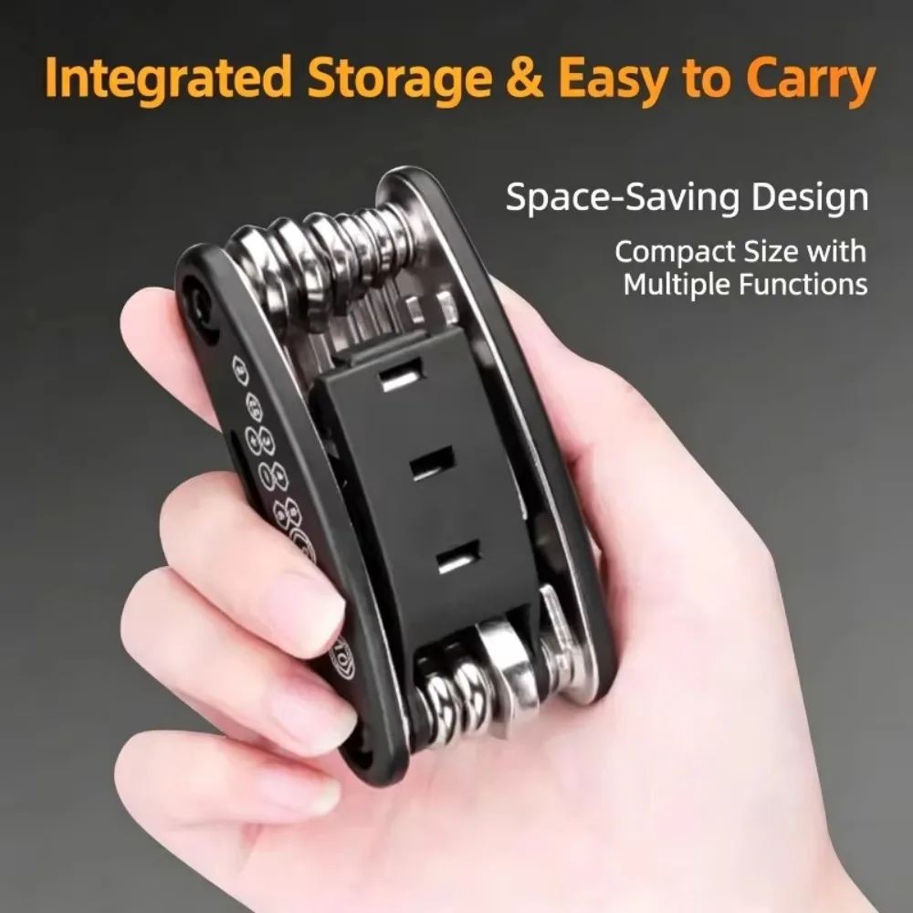 16 in 1 Folding Multi Tool Kit Hex Key Wrench Screwdriver Socket Set Bike Bicycle Motorcycle Home Repair Multitool