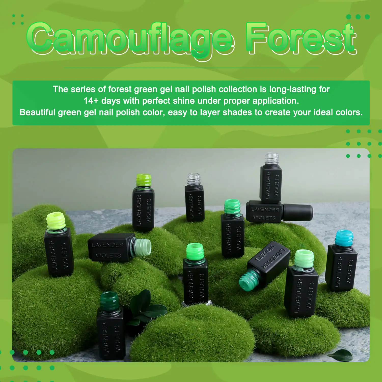 13 قطعة طقم طلاء أظافر جل مع 9 أخضر طازج وقاعدة جل لامع غير لامع معطف فوقي مبرد أظافر لصالون المنزل لتقوم بها بنفسك مانيكير الأظافر #5