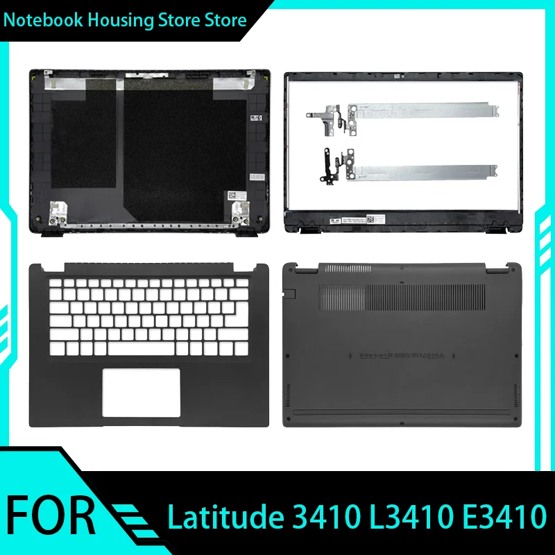 NEW Laptop Shell For Latitude 3410 E3410 L3410 LCD Back Cover/Bezel/Palmrest/Bottom Case/Hinges 0GMYC0 00MC2P 0VMY1K Black 14in