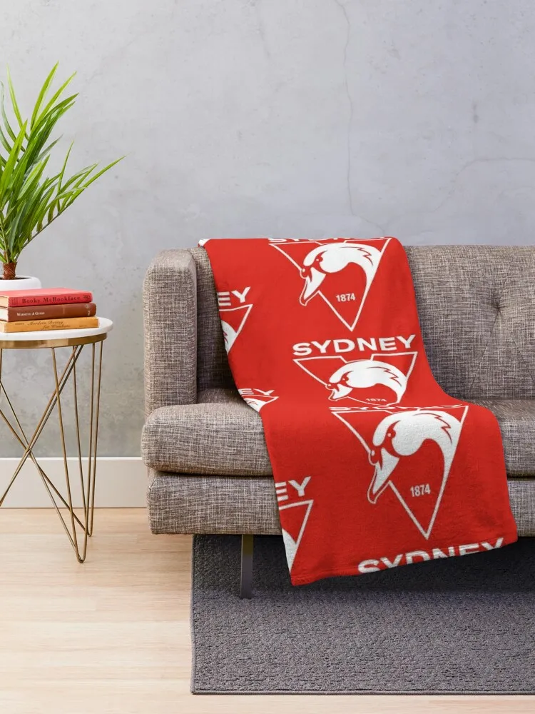 Sydney Swans Throw Blanket for babies Travel Flannel Fabric Blankets