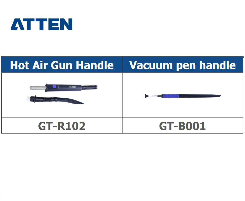 

For ATTEN GT-8102 Intelligent High Power 1000W Hot Air Rework Station GT-R102 Hot air handle and GT-B001 suction pen handle