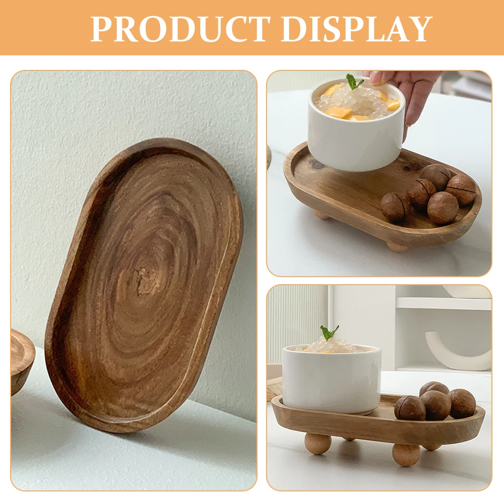 

Multifunctional Wooden Tray Desktop Storage Organizer for Aromatherapy Keys Serving Display Rustic Small Makeup Jewelry