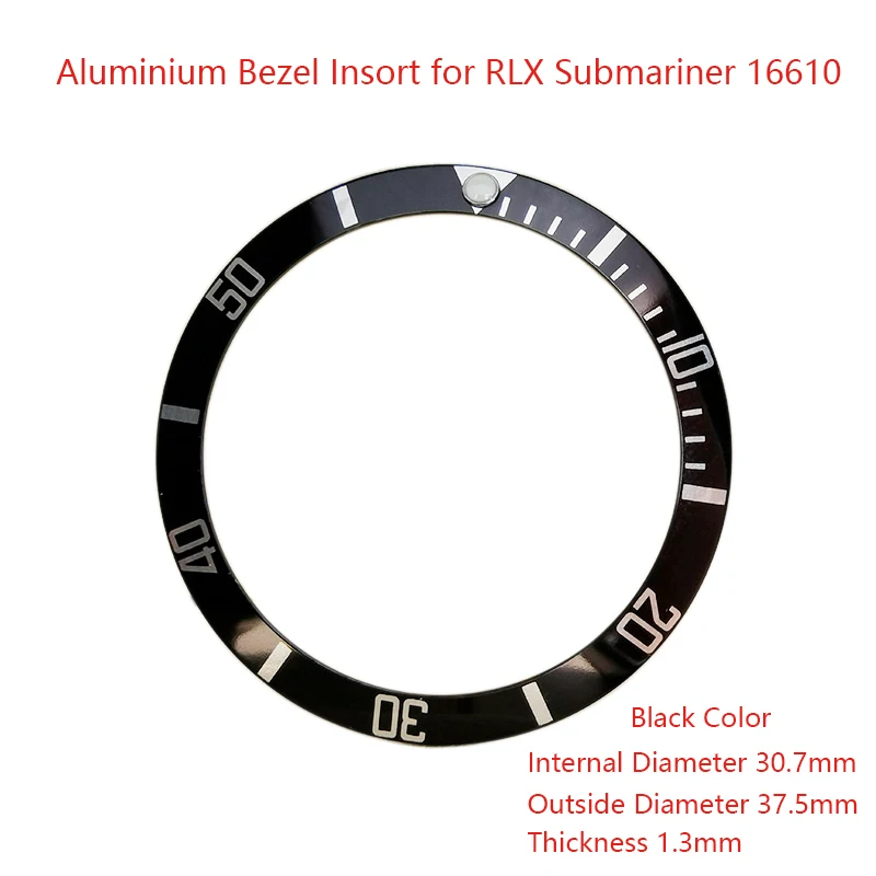 Aluminium Bezel Insert For RLX Submariner 16610, Watch Parts