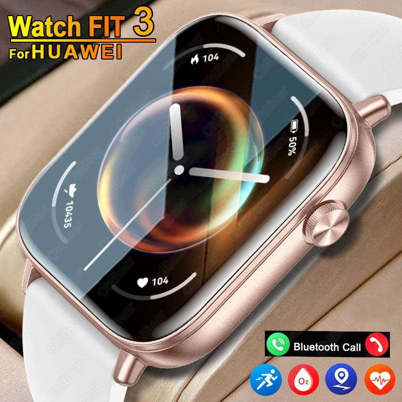 HD Bluetooth Call Smart Watch Men Women 1.83 inch Sports Fitness Tracker Watches Heart Rate Health Smartwatch For HUAWEI FIT 3