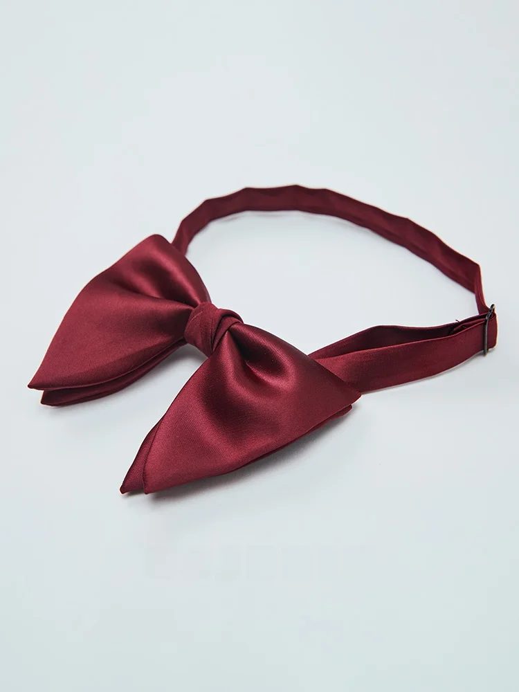 cajerin-ウェディングネクタイ-メンズフォーマルウェア用-レッドバタフライネクタイ-花婿の付添人やブライズメイド、婚約中のカップルや新婚夫婦用