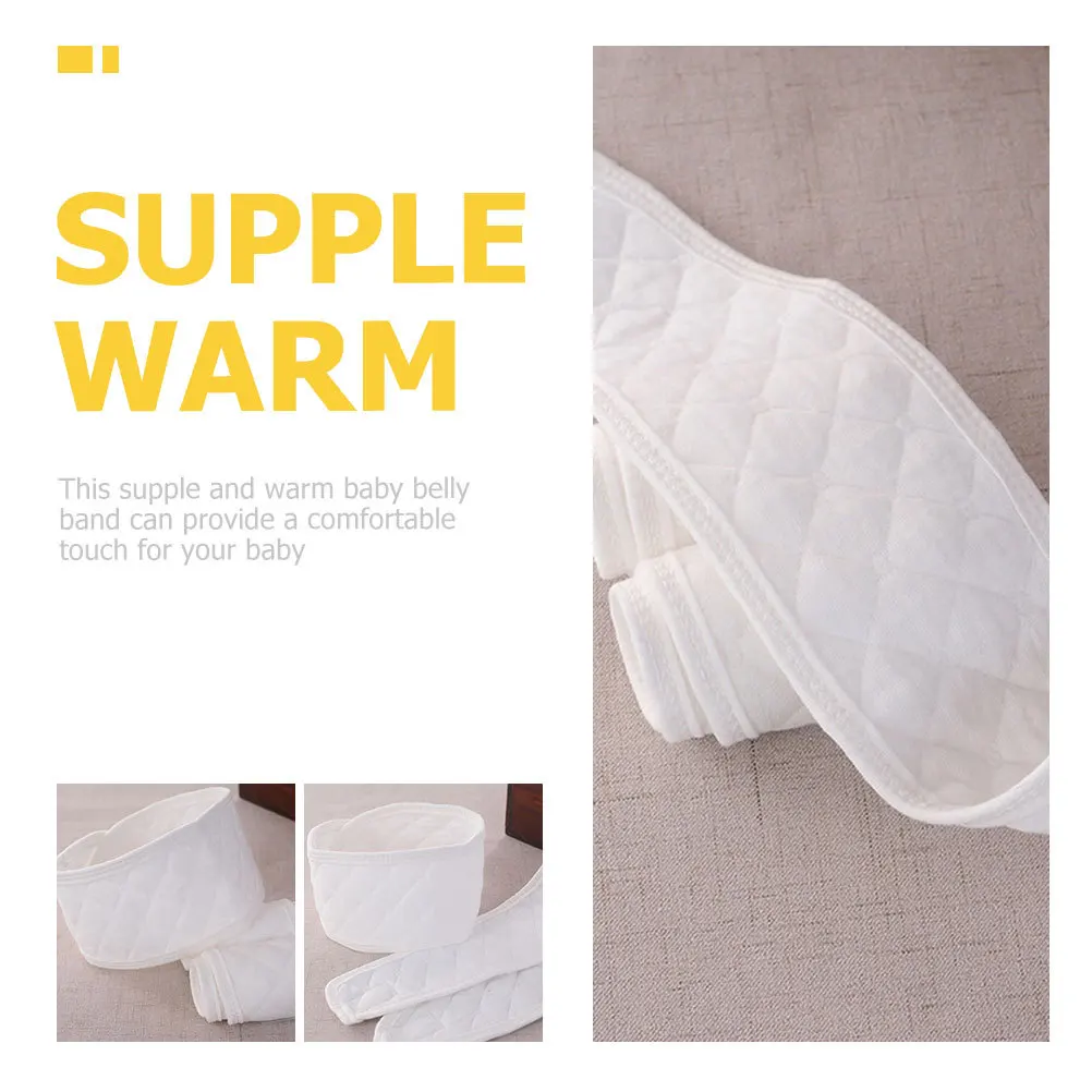 5 قطعة حزام بطن الرضع لمط الجلد ودية مادة القطن الدافئة واقية التفاف لحديثي الولادة البطن قابلة لإعادة الاستخدام الاستخدام اليومي #3