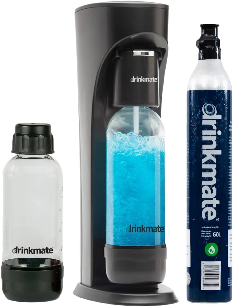 Sparkling Water and Soda Maker, Carbonates Any Drink, Special Bundle - Includes 60L CO2 Cylinder.