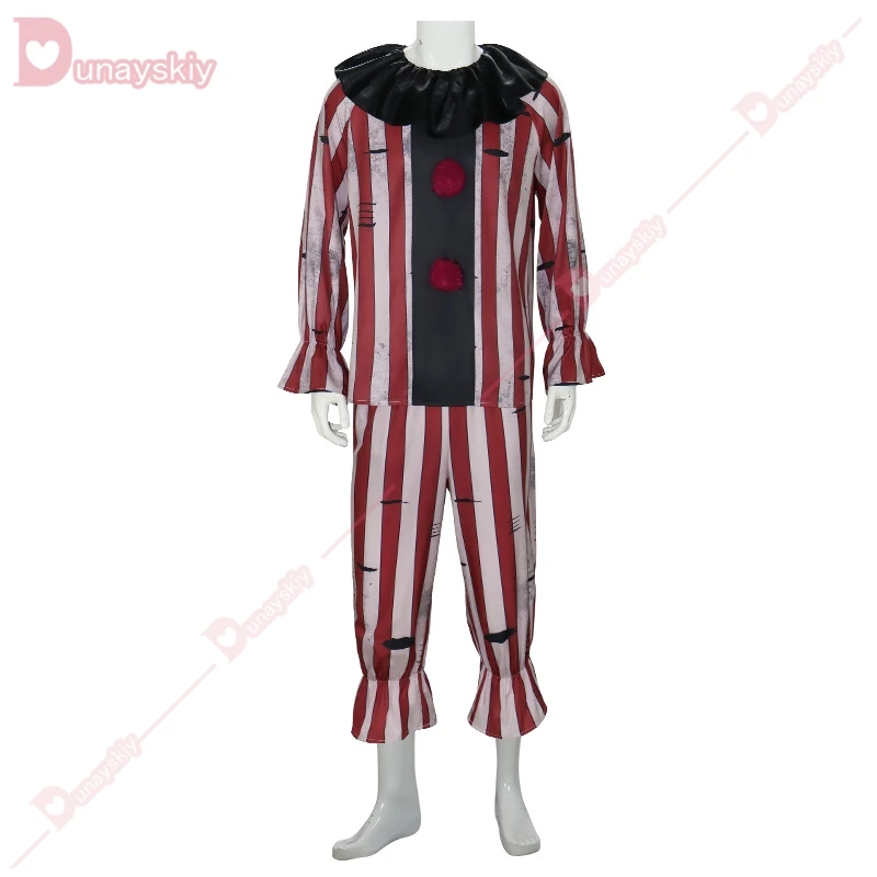 Costume de clown effrayant Terrifier pour Halloween, film d'horreur, olympiques de batterie, cosplay de fête, performance sur scène, nouveau, 2024