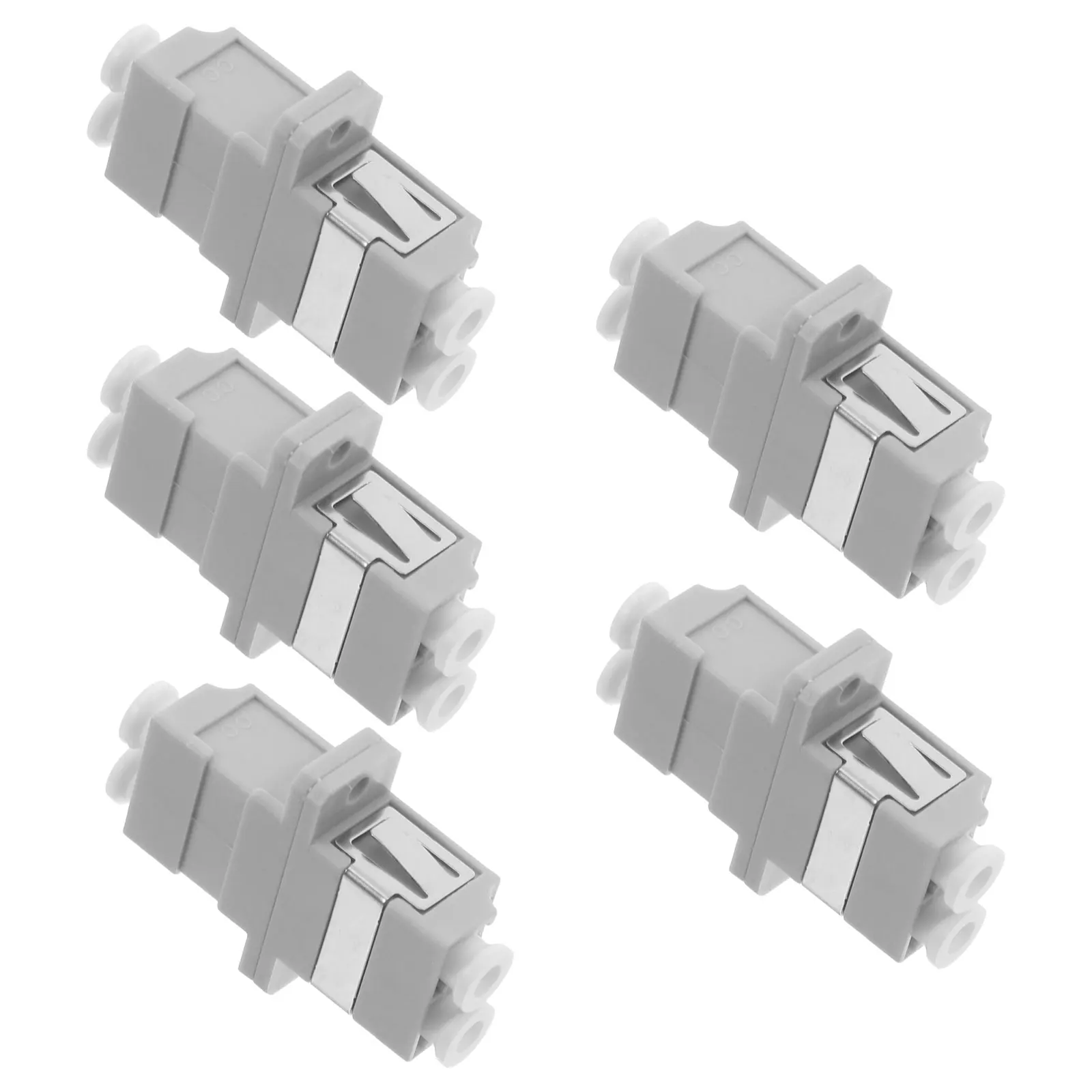 

5pcs Fiber Optic Adapter LC Split Design Stable Connection Durable Material Simplex Connectors Data Centers Communication