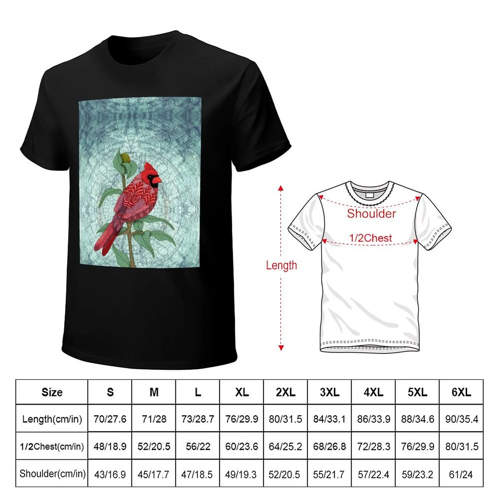 Virginia Cardinal T-Shirt Basic Tee Shirt for Everyday Outfit