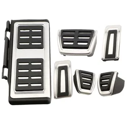 Car Pedals for Volkswagen T-Roc 2017 - 2025 LHD Stainless Steel Gas Brake Foot Pedal Protection Cover for VW Troc