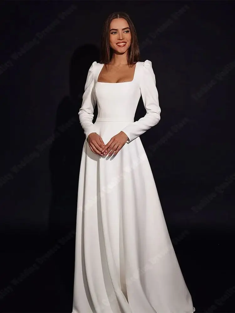 Robes de mariée en satin pour femmes, robes de patients de simplicité, effet amincissant avancé, populaire, haute qualité