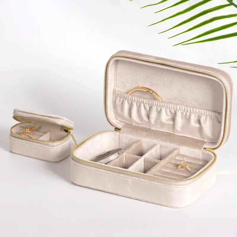 

Jewelry Organizer Box Earrings Storage Case with Multi-Layer Compartments Portable Earring Holder Gift Box Ear Studs Necklaces