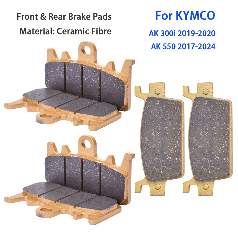 Pastillas de freno delanteras y traseras para motocicleta, disco para KYMCO AK300I AK300 AK 300 I 2019-2020 AK 550 AK550 2017 2018-2020 2021 2022 2023 2024