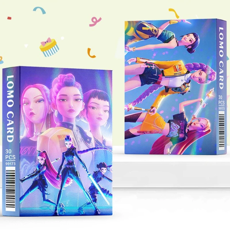 30 قطعة K-pop شيطان الصيادين شعبية كول شخصية كرتونية جمع بطاقة ثلاثية الأبعاد لعبة الطرفية هدية