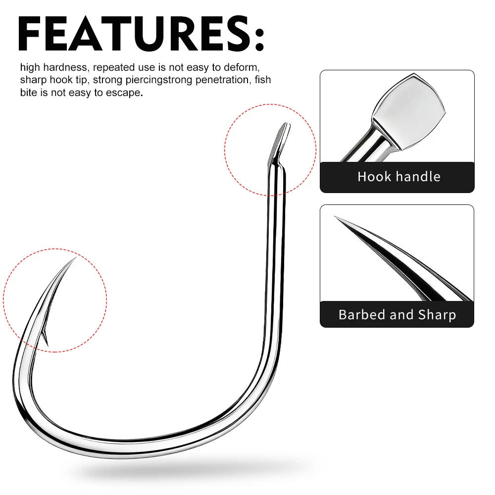 crooked fish hooks HEXEH 100Pcs/box Fishing Hooks 1#-13# Black Gold Barbed Fish Hook High-Carbon Crooked-Mouth Carp Fishing Tackle Accessories Fishing Accessories (Color : Black 100pcs Box, Size : 1) : Sports & and ADD half an inch Fishing Hooks - Fishing Hooks