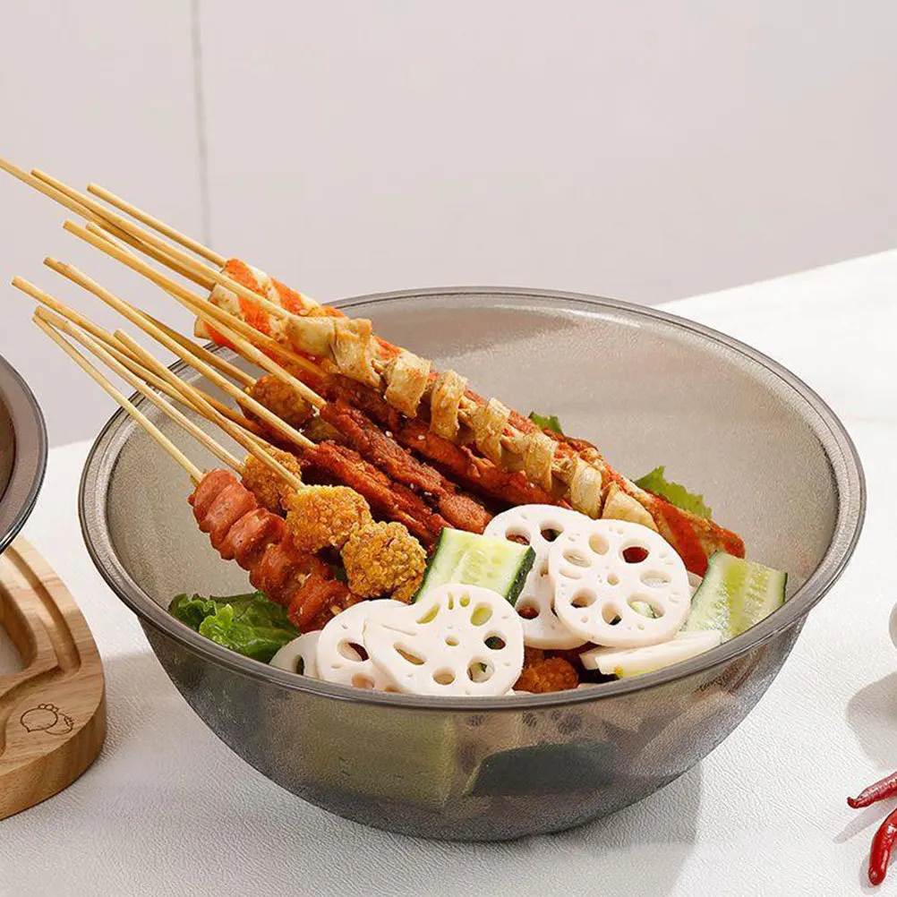 

Large Acrylic Mixing Bowl Reusable Food Preparation Basin Smooth Round Edge Dishwasher Safe For Salad Fruit Cereal Rice Noodles