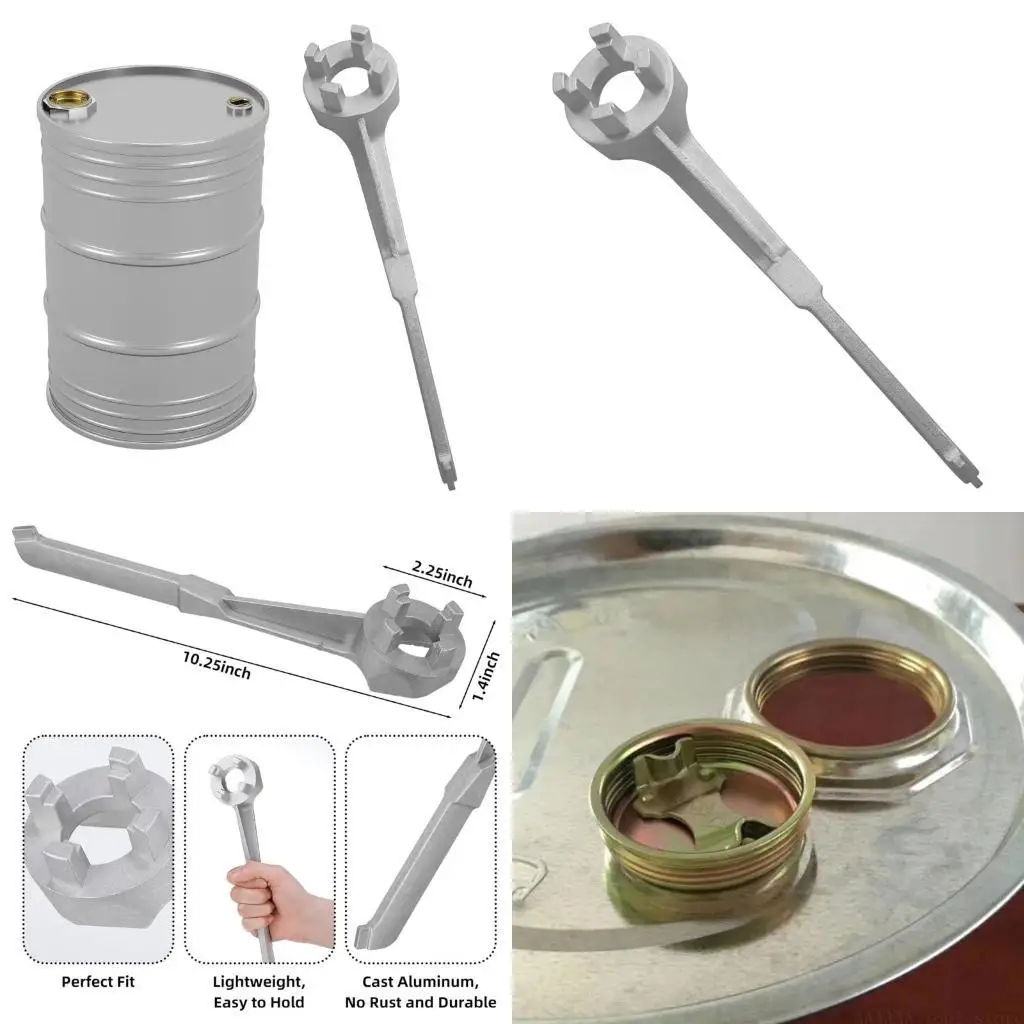 a2be-2-inch-and-3-4-inch-steel-bung-caps-with-aluminum-wrench-barrels-bung-caps-drum