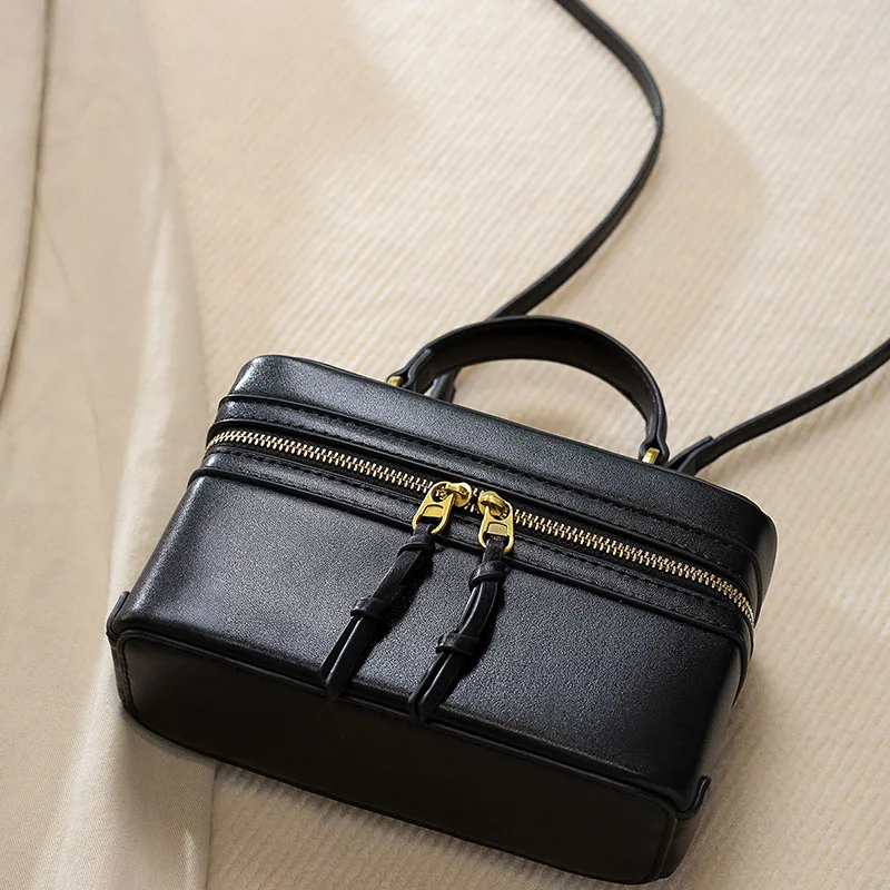 Lady Crossbody Bag PU Leather Solid Color Simple Fashion Exquisite Versatile Work Commuting Large Capacity Practical Handbag