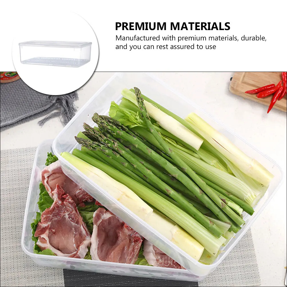 

Sealing Drainage for Vegetable Fruit Transparent Kitchen Container Preservation Case Household Storage Box Food Storage
