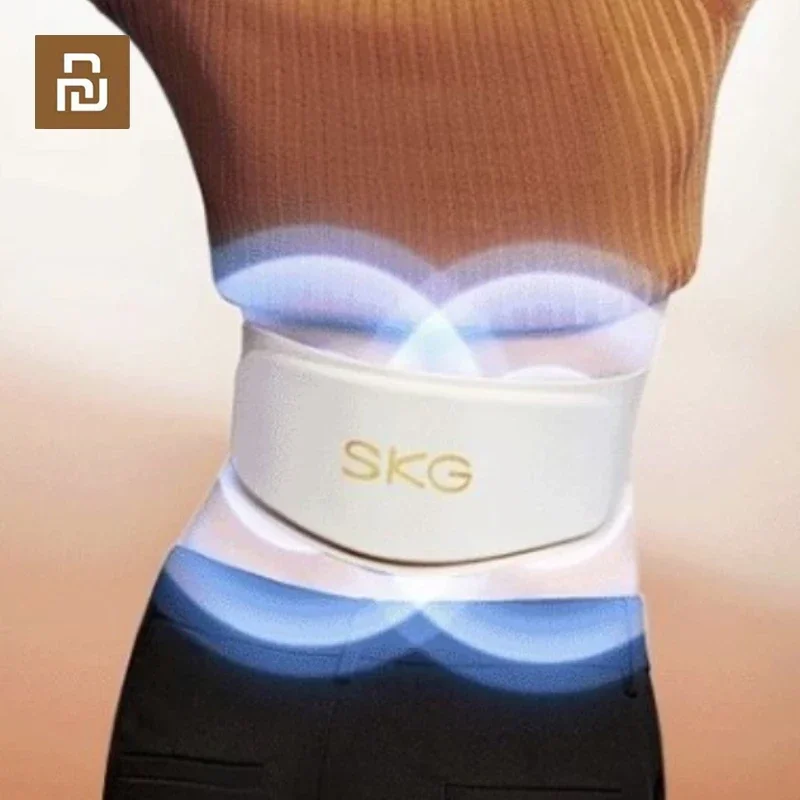 New Youpin SKG Massage Belt W7 TE 9 Zones Hot Compress Massage EMS+TENS Pulse Smart Control Type-C Charging Waist Massager APP