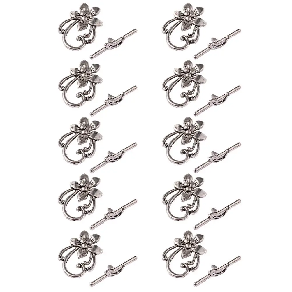 

Creative DIY Buckle Jewelry Making Alloy Flower-shaped Bracelet Clasps Silver Accessories Miss