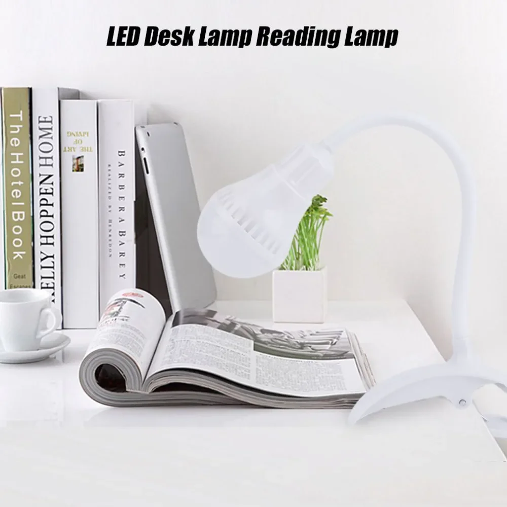 Super Bright LED Desk Clip Lamp USB Table Reading Lamp Student 360 degree bendable Light Christmas Gift Drop Shipping