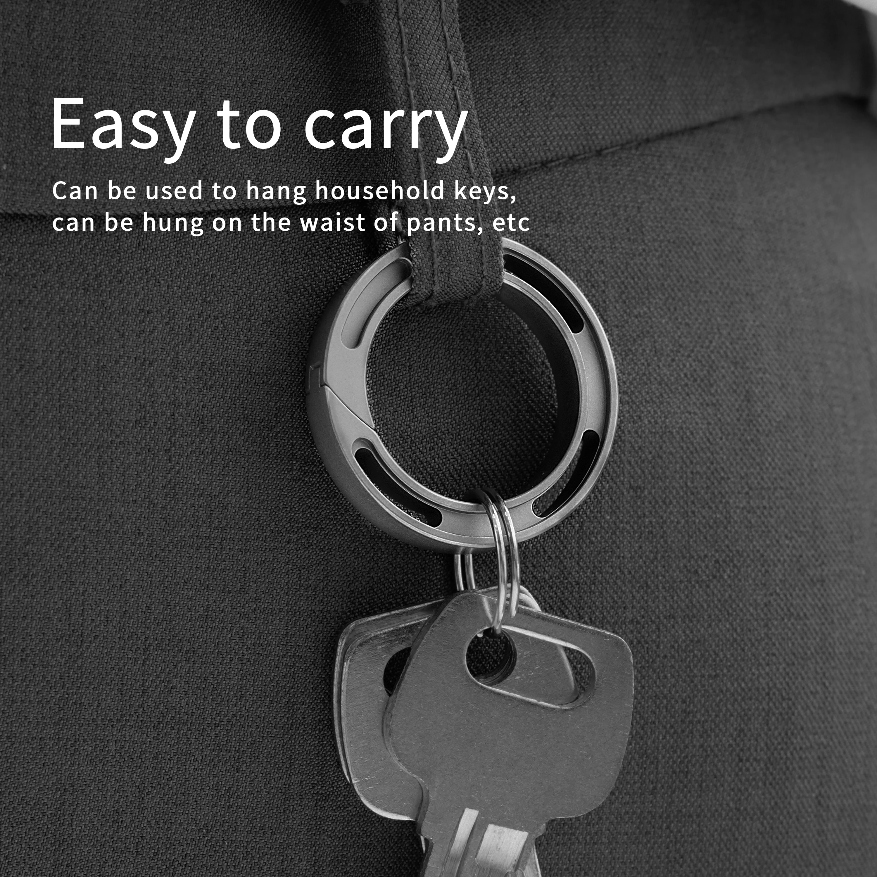 O-type Titanium Alloy Key Chain Simplicity Portable Storage Classification Backpack Hanging Ring Anti-lost Outdoor EDC Tools