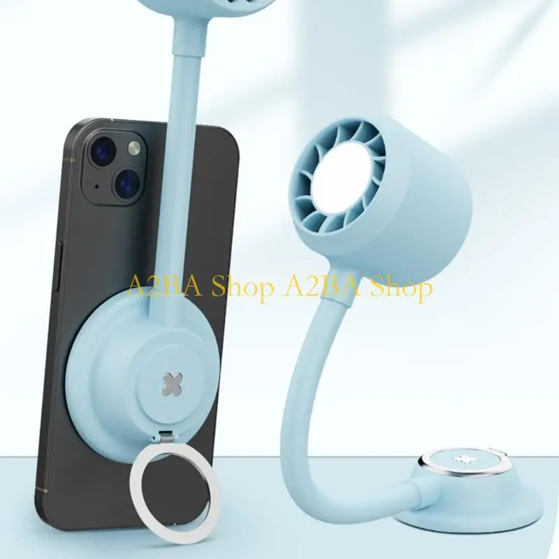 A2BA Multifunction Phone Mount with 360 Rotation & Gentle Wind Cooling System for Home