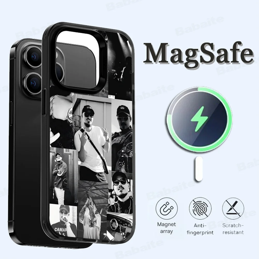 Singer D-Dellafuente F-FC Phone Case Magesafe Magnetic Wireless Charge Case For iPhone 16 11 12 13 14 15 Pro Max Plus Mini