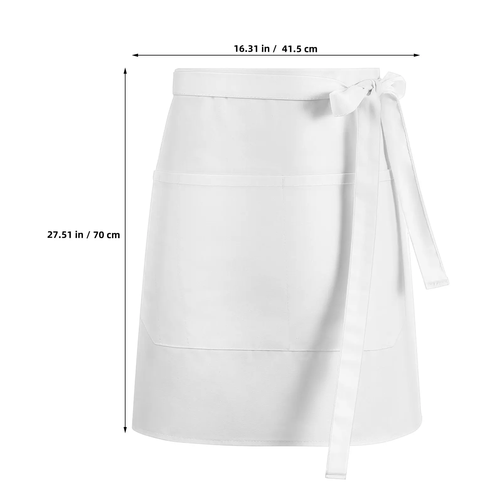 Half Waist Apron with Front Pocket, Adjustable Tie, Lightweight & Comfortable for Cooking, Serving, Waitressing