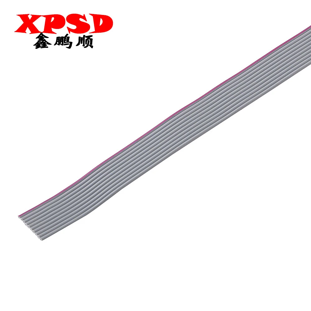 1/3/5 meter 1.27mm Gray Flat Ribbon Cable Wire 6P/8/10/12/14/16/18/20/24/26/30/34/40P UL2651 300V for 2.54mm IDC Connector