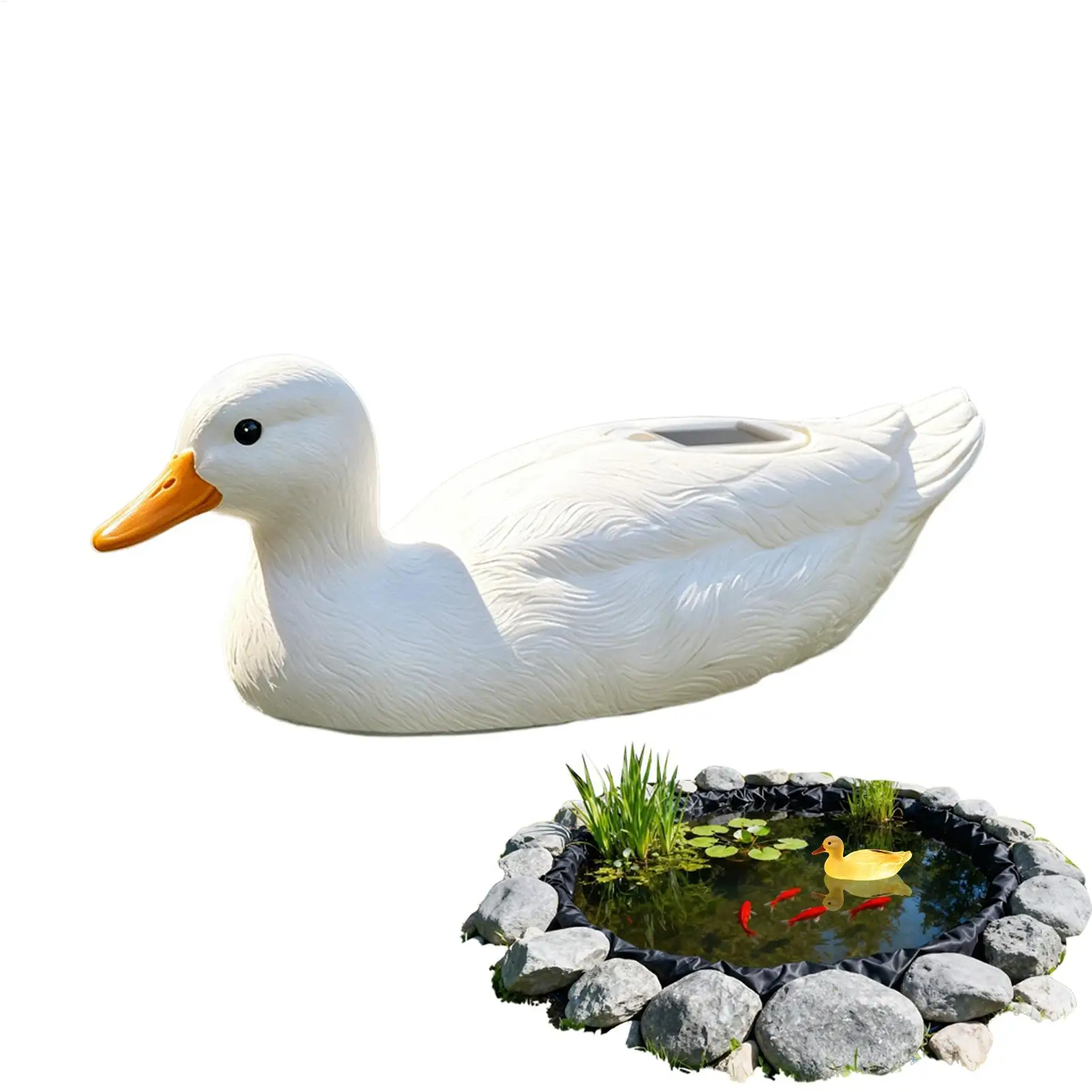 Pool Lights Solar Powered Waterproof Cute Duck LED UV Resistant Pool Floating Lights Outdoor Decor for Garden Pond Fountain