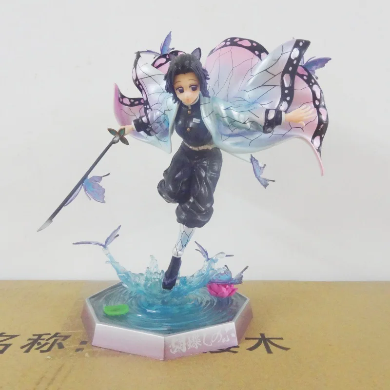 23CM Demon Slayer Kochou Shinobu Anime Original Boxed Assembly Action Figure Action Model Decoration Doll Gifts Presents  Ins