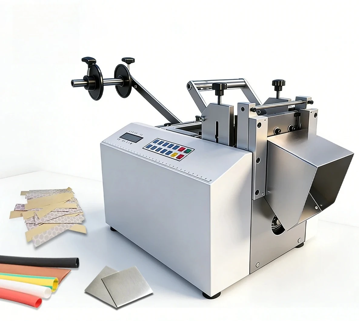 Cable Pipe Tube Cutting Machine 0-200mm Pipe Cutter for PVC PE Sleeves Webbing Rubber Hose Automatic Heat Shrink Tubing Cutter